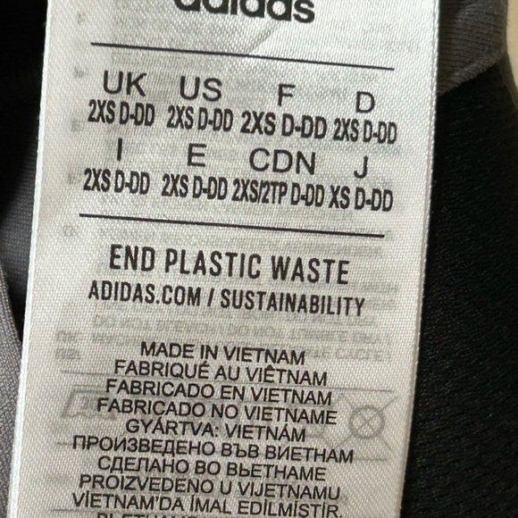 adidas Women's Yoga Studio Light Support Bra   HL6108 TRACE GREY Size 2XS D-DD - Picture 4 of 6